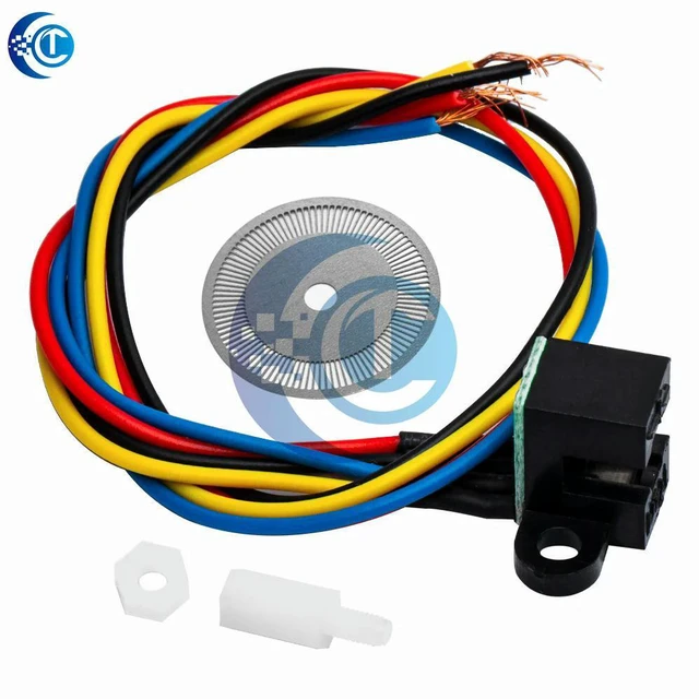 Alt view image 2 of 3 - Photoelectric Speed Sensor Encoder Coded Disc Code Wheel For Freescale Car 5V For DIY