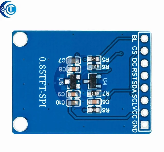 Alt view image 2 of 3 - 0.85 Inch 0.85" Color TFT Display Module HD IPS LCD LED Screen 128X128 SPI Interface GC9107 Controller For