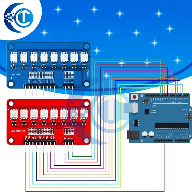 Alt view image 2 of 3 - High Brightness 5050 RGB Full Color LED Module, Waterproof Light Board for Car and Robot DIY Projects