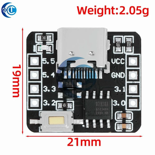 Alt view image 2 of 3 - 1PC STC8G1K08A core board development board Self-contained ADC microcontroller controller 51 development board 8-pin module