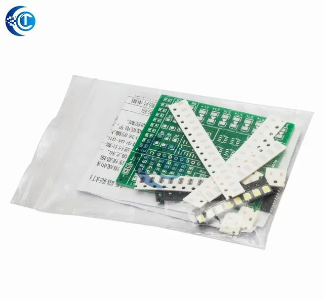 Alt view image 3 of 3 - 1801 SMD Soldering Practice Kit 15-Color LED Light Controller DIY Electronic Set