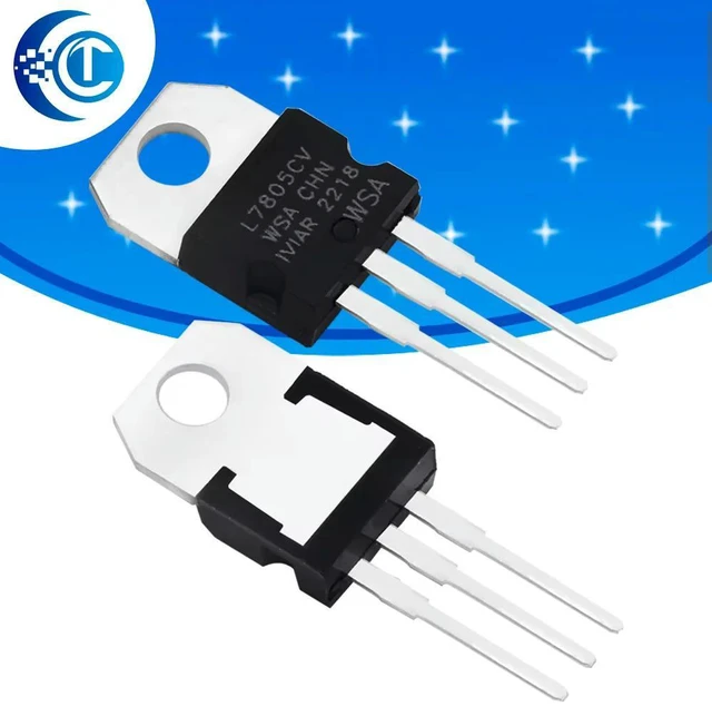 Main image of 10PCS L7805CV 5V Linear Voltage Regulator, TO-220 Positive Regulator L7805