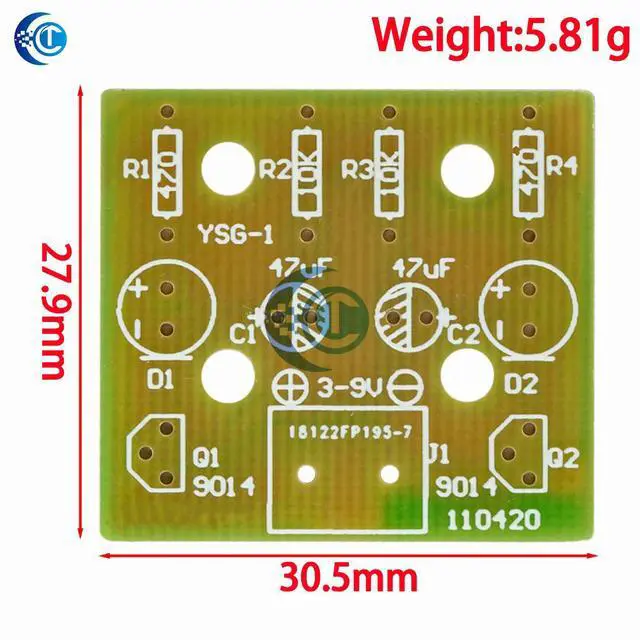 Alt view image 3 of 3 - LED Flash DIY Kit - Simple Electronic Circuit Module for