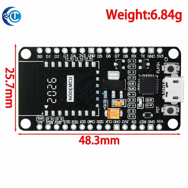 Alt view image 3 of 3 - 1PC NodeMCU-Compatible ESP8266 Module (ESP-12F/ESP-12) CP2102 Ideal for & IoT Projects