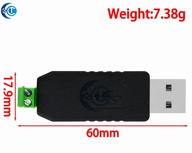 Main image of Wide Compatibility RS485 to USB Adapter, Compatible with XP/7/10/11, Vista, Linux, macOS, WinCE 5.0
