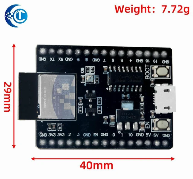 Alt view image 3 of 3 - ESP32C3 Core Development Board with ESP32C3MINI1 Module, & Bluetooth 5.0 Module