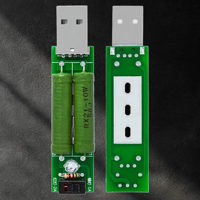 Alt view image 2 of 3 - 1PCS 1A/2A Switchable USB Mini Voltage Ammeter, Digital Power Load Tester with Red & Green LED Indicator