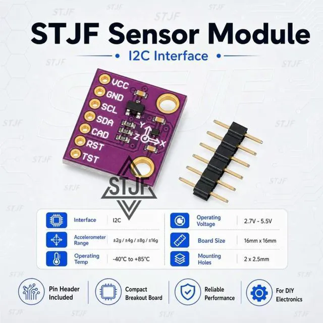 Main image of MCU-9911 AK09911C Geomagnetic Hall Sensor Three-axis Compass Magnetometer Module