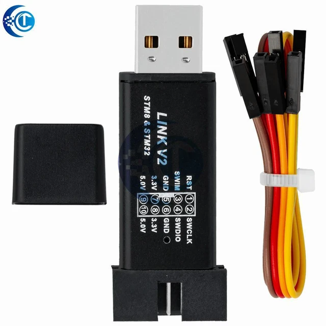 Alt view image 2 of 3 - 1PCS 1Set ST LINK Stlink ST-Link V2 Mini STM8 STM32 Simulator Download Programmer Programming With Cover DuPont Cable