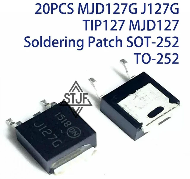 Main image of 20PCS MJD127G J127G TIP127 MJD127 Soldering Patch SOT-252 TO-252