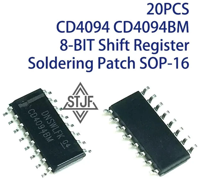 Main image of 20PCS CD4094 CD4094BM 8-BIT Shift Register Soldering Patch SOP-16