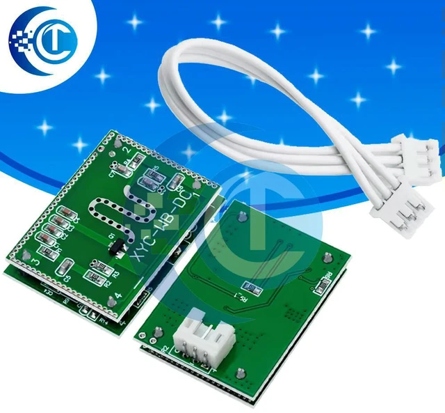 Alt view image 2 of 3 - CLT 5.8GHz Microwave Radar Sensor Module Strong Anti-Jamming 6-9m Trigger Switch 3.3-20V DC for Home Automation Control