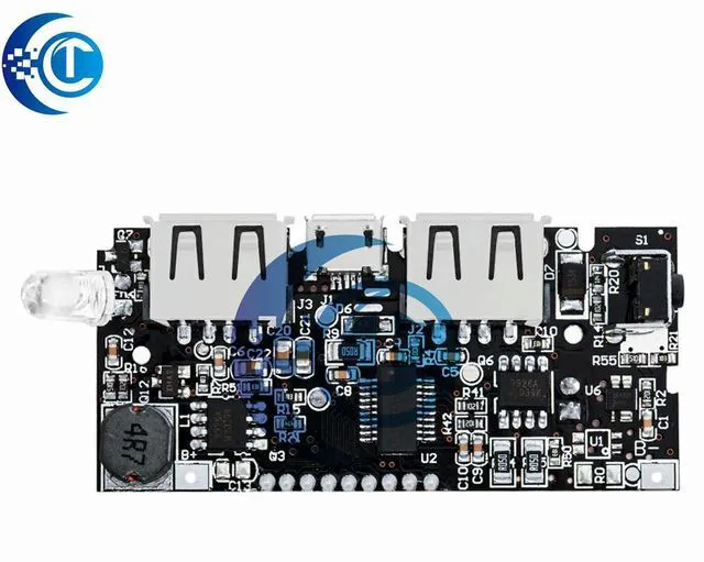 Alt view image 3 of 3 - Dual USB 5V 1A 2.1A Power Bank Module Charger Board with LED Indicator DIY Electronic Kit