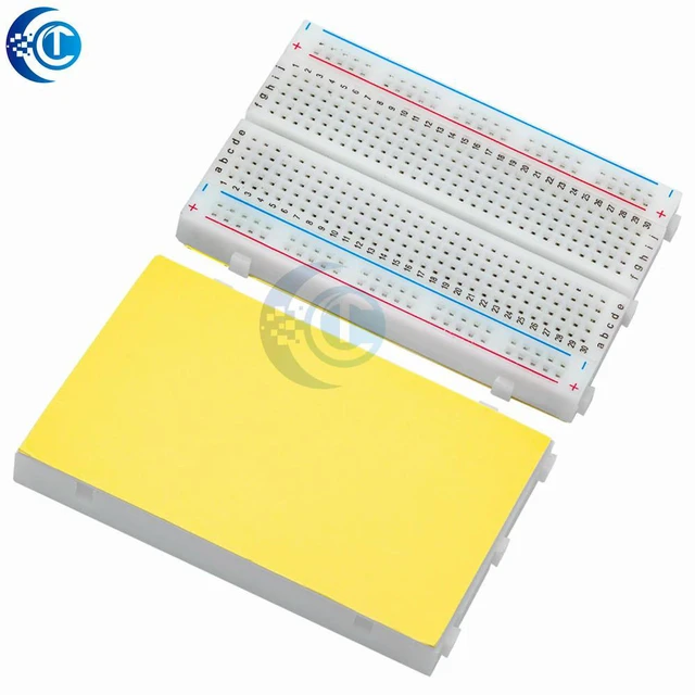 Alt view image 2 of 3 - 1PCS Mini Breadboard 8.5×5.5cm 400 Tie Points, Prototype Circuit Test Board