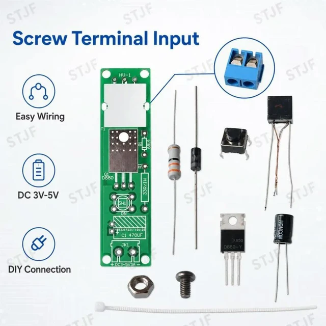 Alt view image 2 of 3 - HV-1 High Voltage Igniter DIY DC3-5V DIY Kit High Voltage Generator Arc Igniter Lighter Kit for DIY Electronic Production Suite