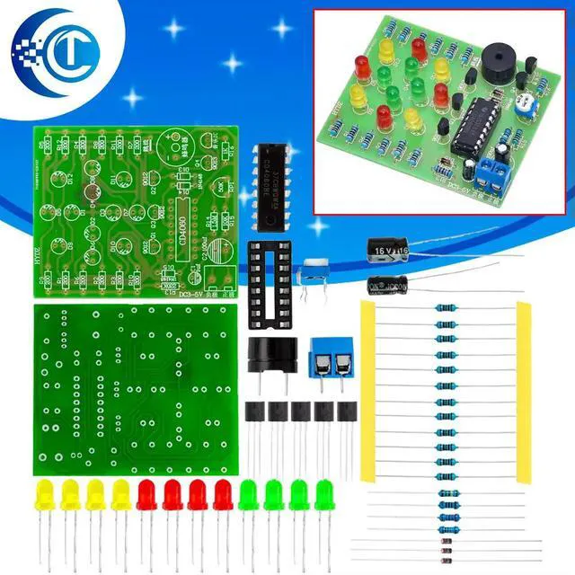 Alt view image 2 of 3 - DIY Dream Light Module Electronic Kit with CLT CD4060 Chip Creative Ambient Light for Birthday Decor