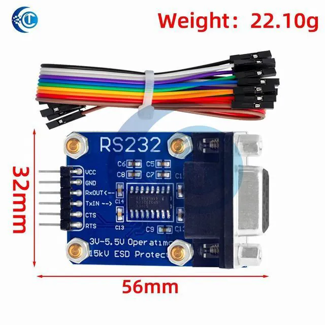 Alt view image 2 of 3 - SP232 RS232 to TTL UART Serial Level Converter Module