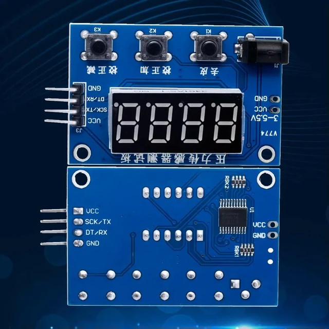 Alt view image 3 of 3 - HX711 AD Module Load Cell Amplifier with Digital Display, Pressure & Weight Sensor for