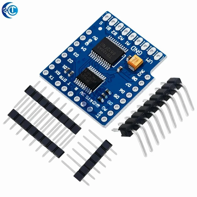 Alt view image 2 of 3 - for WeMos D1 Mini Motor Driver Shield Set: TB6612FNG I2C Dual Motor Controller with Serial Potentiometer