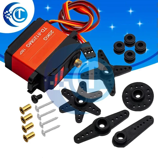 Main image of TD-8120MG Waterproof l Gear Digital Servo with 20kg High Torque 180Angle for RC Remote Control Car Model Vehicle