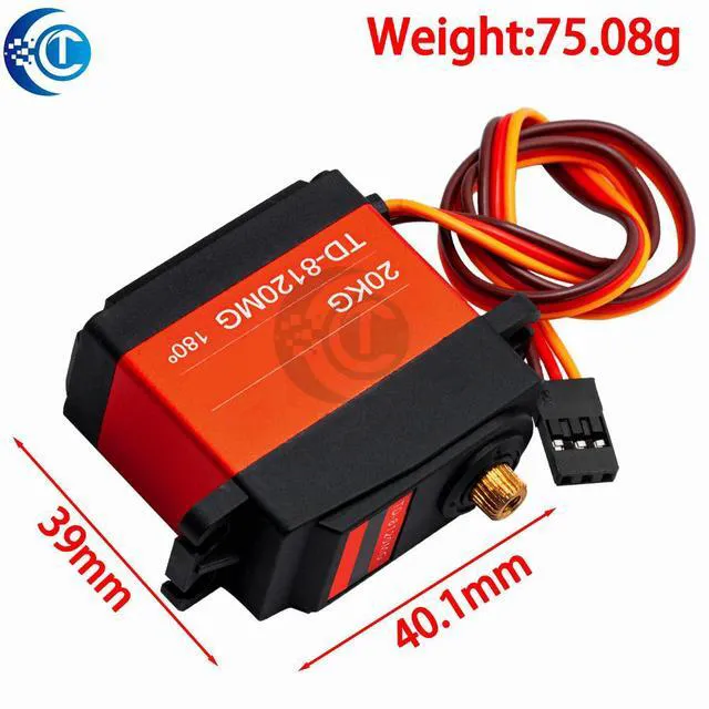Alt view image 3 of 3 - TD-8120MG Waterproof l Gear Digital Servo with 20kg High Torque 180Angle for RC Remote Control Car Model Vehicle