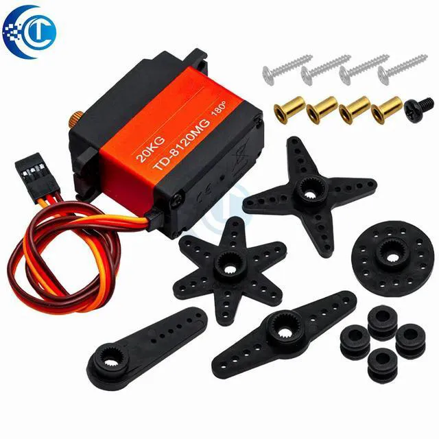 Alt view image 2 of 3 - TD-8120MG Waterproof l Gear Digital Servo with 20kg High Torque 180Angle for RC Remote Control Car Model Vehicle