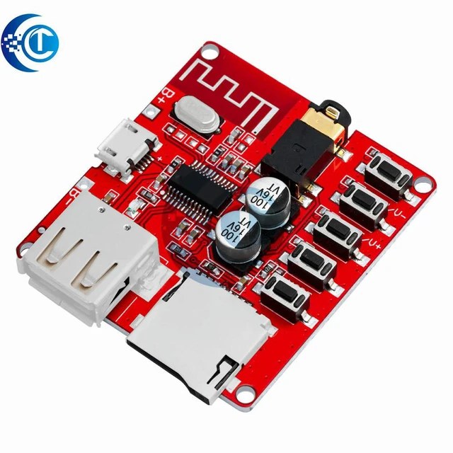 Alt view image 2 of 3 - Bluetooth 4.1 Car Audio Decoder Board 3W Amplifier Module with MP3/WAV Player, USB/TF Card Slot & IR Remote Control (Red LED)
