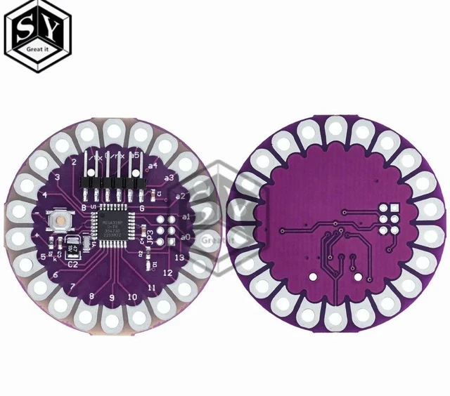 Main image of 16MHz LilyPad 328P Wearable Microcontroller - ATmega328P, Fully Compatible FOR IDE for E-Textiles