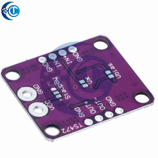 Alt view image 2 of 3 - TS472 Low Noise Electret Mic Audio Preamplifier Module 2.0V Bias Output Board for PDA Audio Development