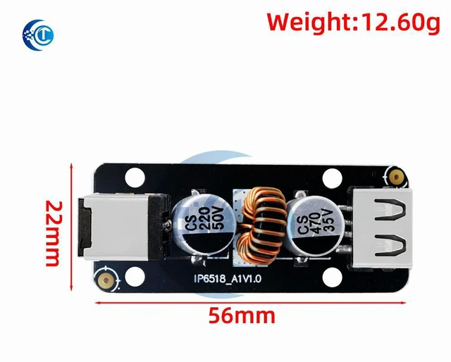 Alt view image 2 of 3 - 45W USB-C Full Protocol Charging Module IP6518 QC3.0 DC-DC Buck Adapter 10.5V-32V Input to 3V-20V Output
