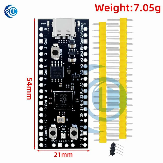 Alt view image 3 of 3 - RP2350A Core Development Board: 128Mbit (16MB) Memory Dual-Core, Raspberry Pi Pico 2 Compatible (Type-C)