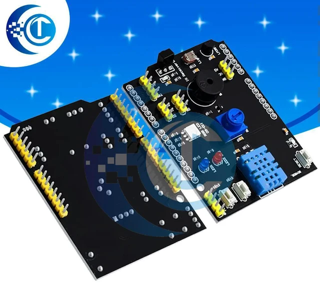 Alt view image 2 of 3 - DHT11 LM35 Temp Humidity Sensor Module Shield for UNO R3