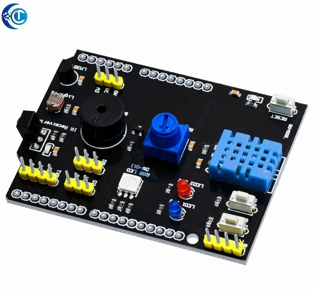 Alt view image 3 of 3 - DHT11 LM35 Temp Humidity Sensor Module Shield for UNO R3
