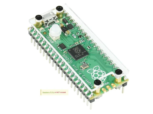 Alt view image 2 of 3 - Clear Acrylic Protection Case for Raspberry Pi Pico Raspberry-Pi-Pico-Case