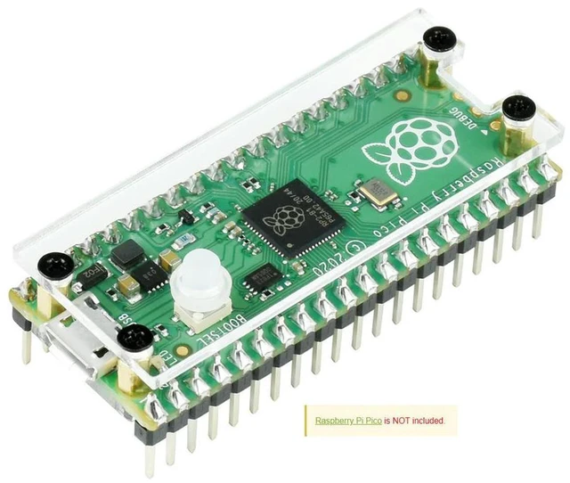 Main image of Clear Acrylic Protection Case for Raspberry Pi Pico Raspberry-Pi-Pico-Case