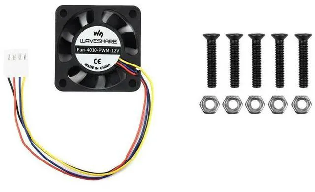 Main image of Fan-4010-PWM-12V,Dedicated Cooling Fan for Compute Module 4 IO Board, PWM Speed Adjustment