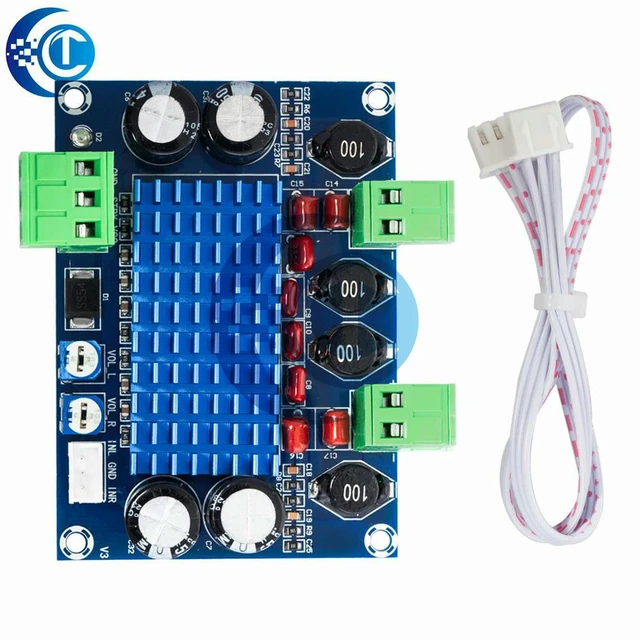 Alt view image 2 of 3 - XHM572 TPA3116D2 120W×2 DualChannel Digital Audio Amplifier Board 5V28V Chassis Plugin Module