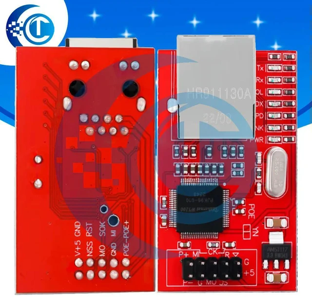 Main image of Mini W5100 Network Ethernet Shield Module 3.3V/5V, LAN Expansion Board Compatible with for R3 Mega2560