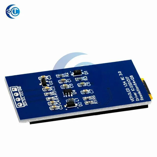 Alt view image 2 of 3 - 1.54" I2C OLED Display (SSD1317) - 128x64 Pixel 4-Pin Screen Module Compatible for & Raspberry Pi
