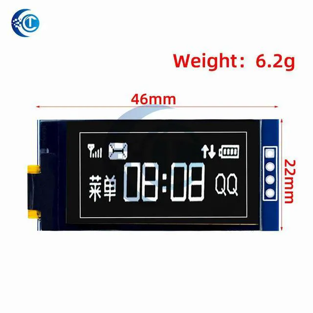 Alt view image 3 of 3 - 1.54" I2C OLED Display (SSD1317) - 128x64 Pixel 4-Pin Screen Module Compatible for & Raspberry Pi