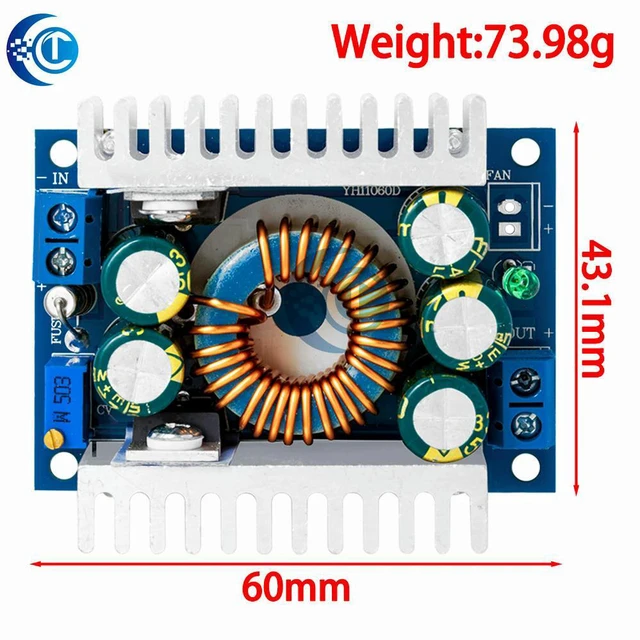 Alt view image 3 of 3 - DC-DC Buck Converter 12A Adjustable Step-Down Power Module 95% High Efficiency Low Ripple for Automotive & DIY Projects