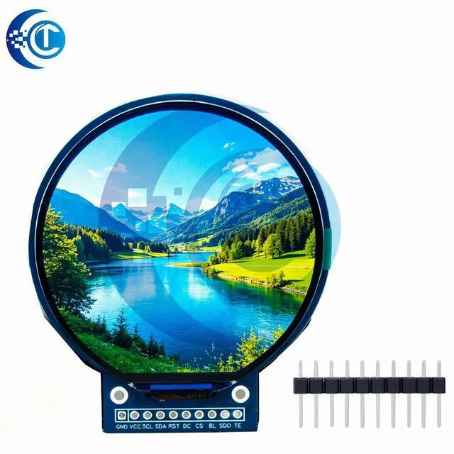 Alt view image 3 of 3 - 2.1" Circular TFT LCD Screen GC9B72 360×360 SPI Round Display Module for