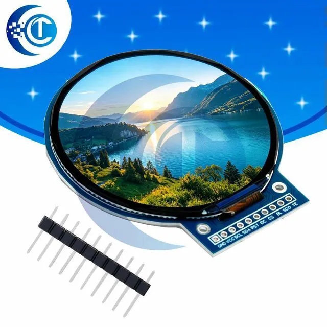Main image of 2.1" Circular TFT LCD Screen GC9B72 360×360 SPI Round Display Module for