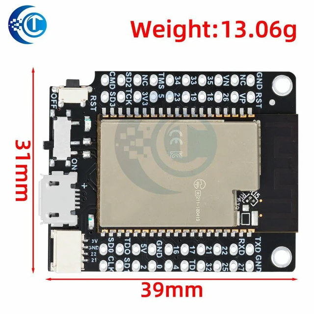 Alt view image 2 of 3 - Mini32 ESP32-WROV-ER-B PSRAM Wi-Fi Bluetooth Module Development Board for IPv4 IPv6 SSL TCP/UDP
