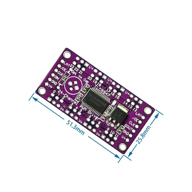 Alt view image 2 of 3 - TLC5947 12-Bit 24-Channel PWM LED Driver Module With Internal Oscillator 12 Bit 3-5.5V
