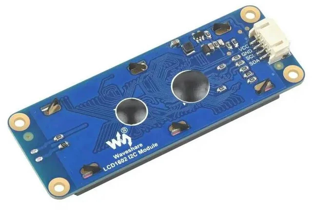 Alt view image 3 of 3 - LCD1602 I2C Module,White color with blue background, 16x2 characters LCD, 3.3V/5V