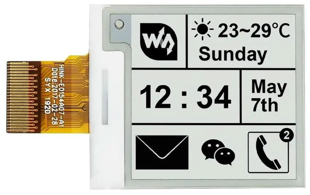 Main image of 1.54inch E-Ink E-Paper Raw Display Panel EPD 200*200 Resolution with Embedded Controller