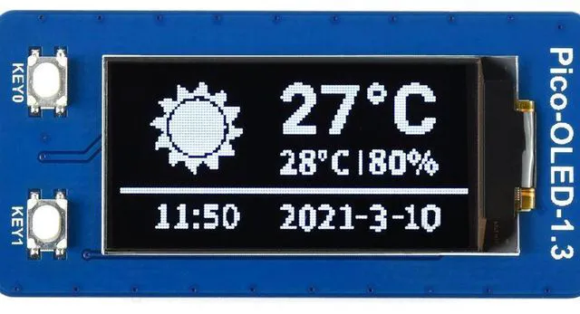 Main image of 1.3inch OLED Display Module for Raspberry Pi Pico 64*128 SPI/I2C