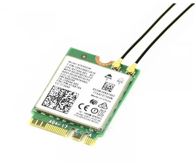 Alt view image 3 of 3 - -AC8265 NIC, Dual-Band Wi-Fi 5, Bluetooth 4.2, High Speed And Low Latency