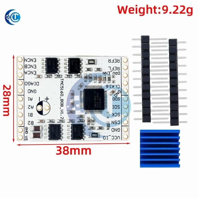 Alt view image 2 of 3 - 3D Printer Parts TMC5160TA-V1.0 BOB High Power Stepper Motor Driver TMC5160 StepStick Super Silent with StealthChop/SpreadCycle